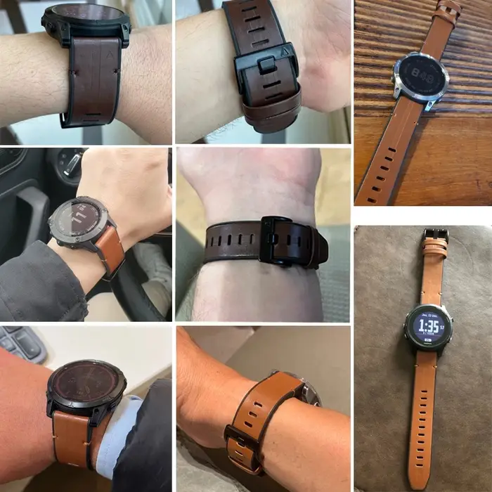 Bracelet en silicone en cuir véritable pour Garmin, montre intelligente de sport, facile à installer, 22mm, 26mm, Epix Gen2, Fenix8 E 7 7X 5Plus 6 6X Pro