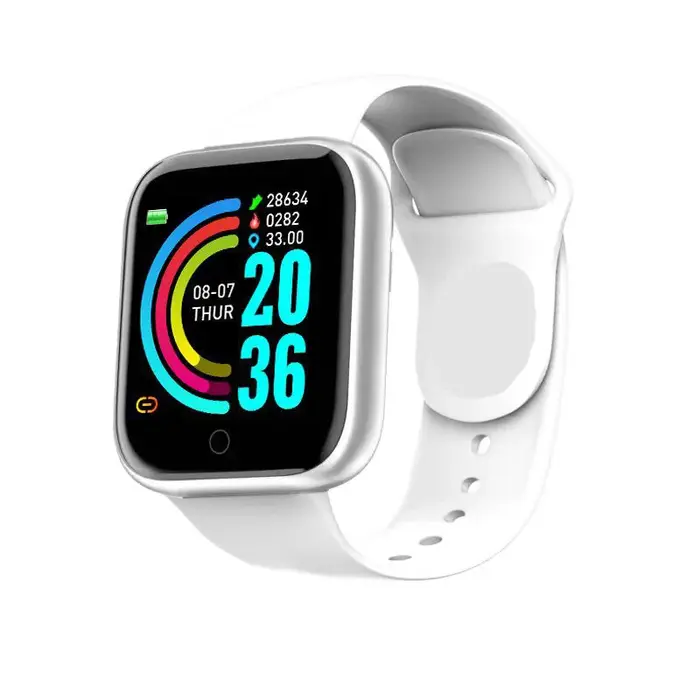 Montre intelligente Y68 pour hommes et femmes, montres-bracelets D20, horloge électronique, moniteur