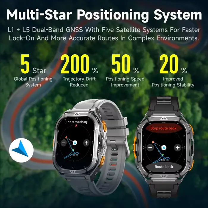 Montre connectée GPS pour hommes