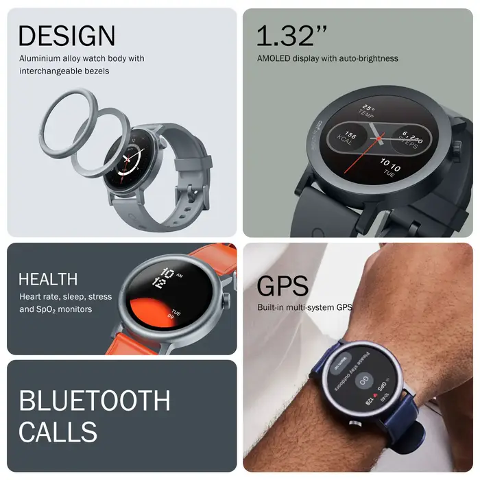 Version Globale CMF by Nothing Watch Pro 2 Écran AMOLED 1,32 pouces Appels Bluetooth avec Réduction 