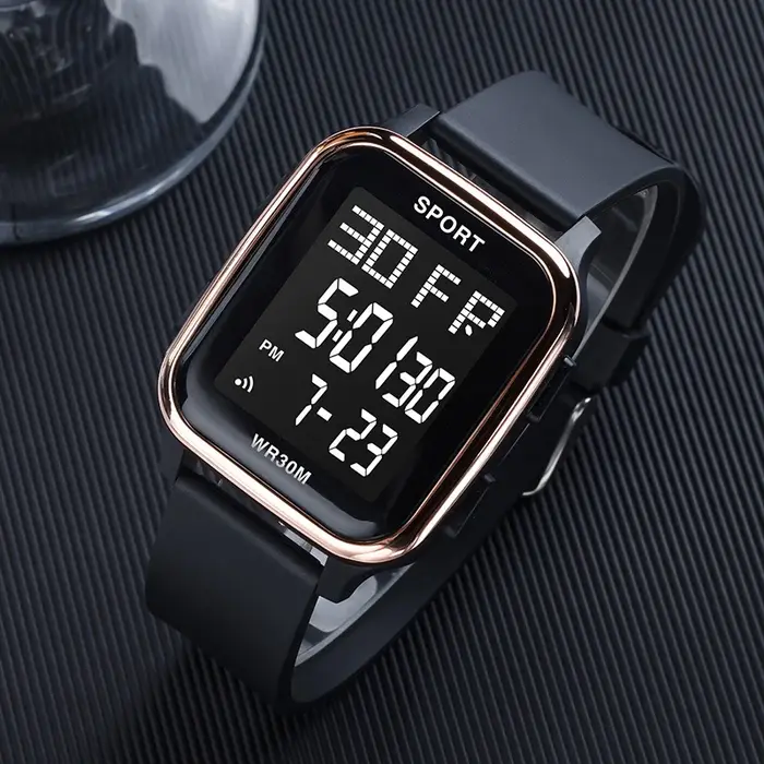 YIKAZE montre de sport pour hommes étanche multifonction montre électronique Ultra-mince hommes LED