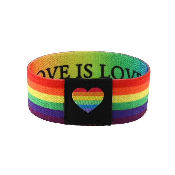 Bracelet arc-en-ciel en polyester