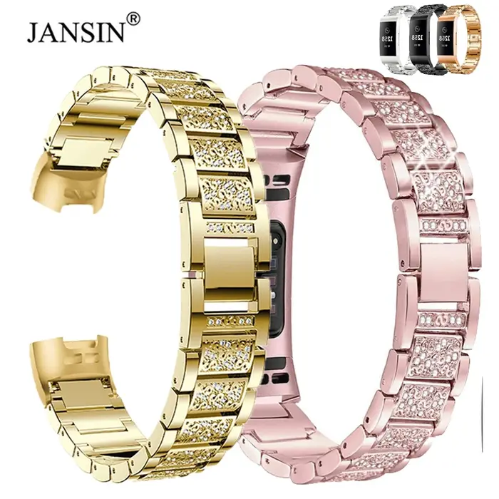 Bracelet en diamant pour Fitbit Charge 2 pour femme