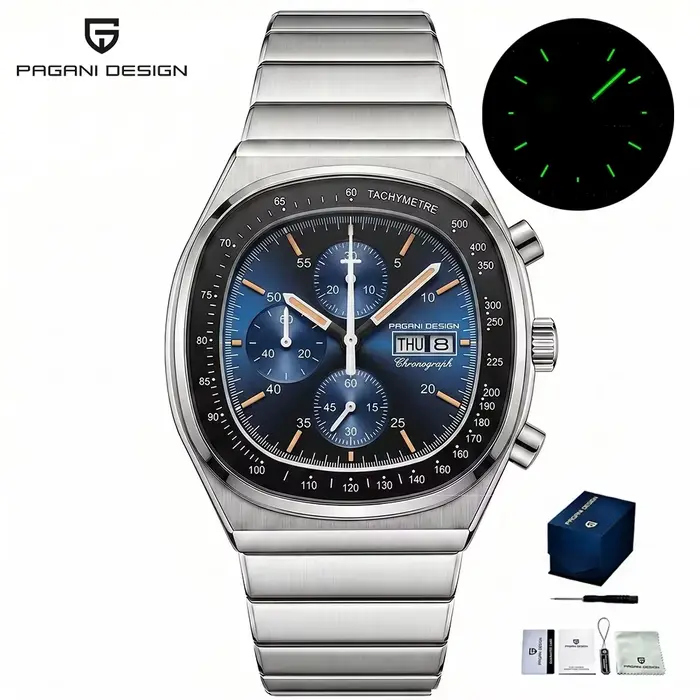 Montre à quartz pour homme PAGANI DESIGN PD1819, mouvement Miyota OS00, testeur de vitesse, saphir, 