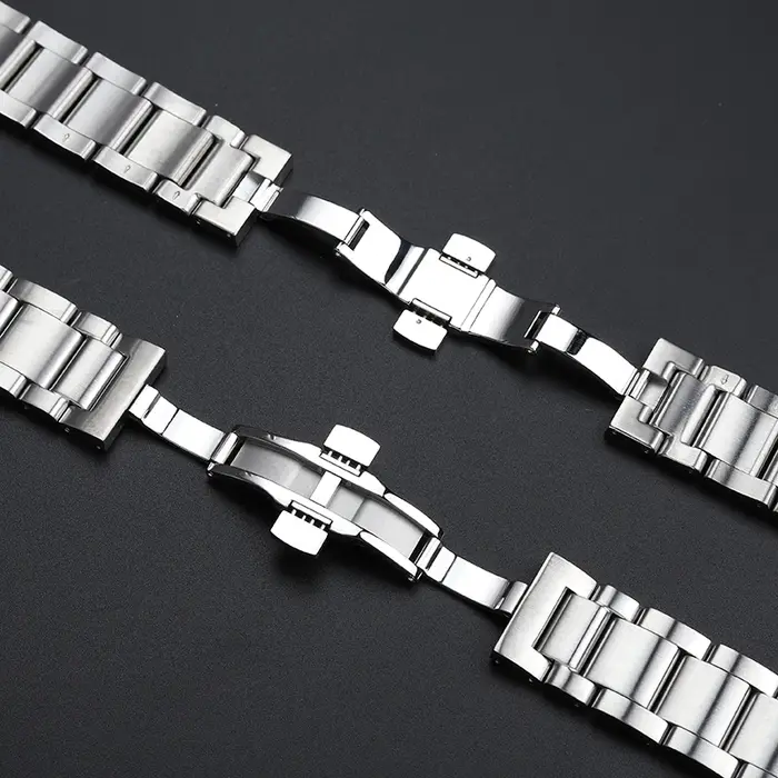 Bracelet de montre en acier de précision solide pour homme