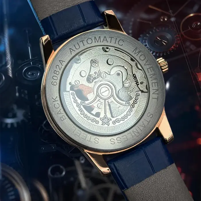 Montre-bracelet mécanique automatique à tourbillon pour homme, montre de luxe étanche à double style affaires-sport, idéale pour un usage quotidien.