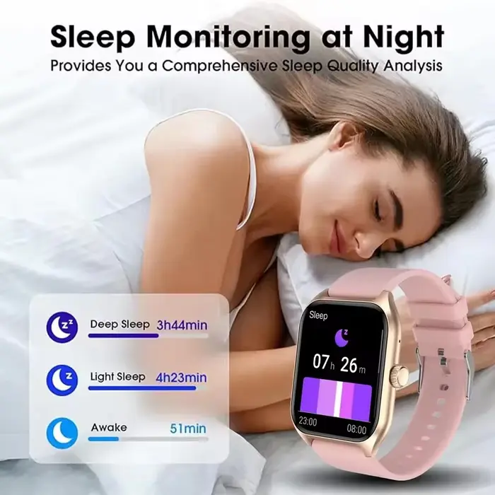 Nouvelle montre intelligente 2026, écran HD 2,01", appels Bluetooth, moniteur de fréquence cardiaque et d'oxygène sanguin, cadeau de fitness pour hommes et femmes