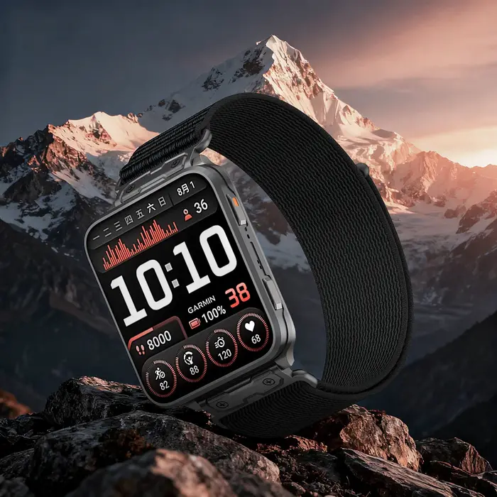 Bracelet tressé en Nylon pour Garmin Venu X1, bracelet de sport de plein air réglable, connecteur métallique pour bracelet de montre Garmin Venu X1 24mm
