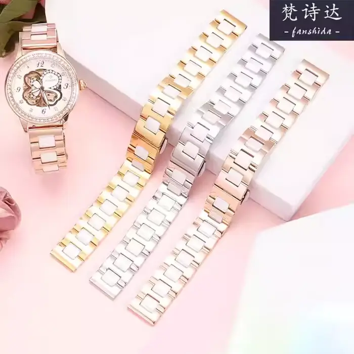 Bracelet de montre en céramique et acier inoxydable