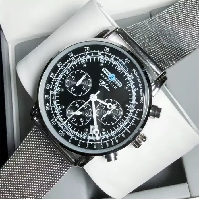 Nouvelle montre Zeppelin pour homme, tendance, trois aiguilles, chronographe multifonctionnel, montre à quartz pour affaires et loisirs