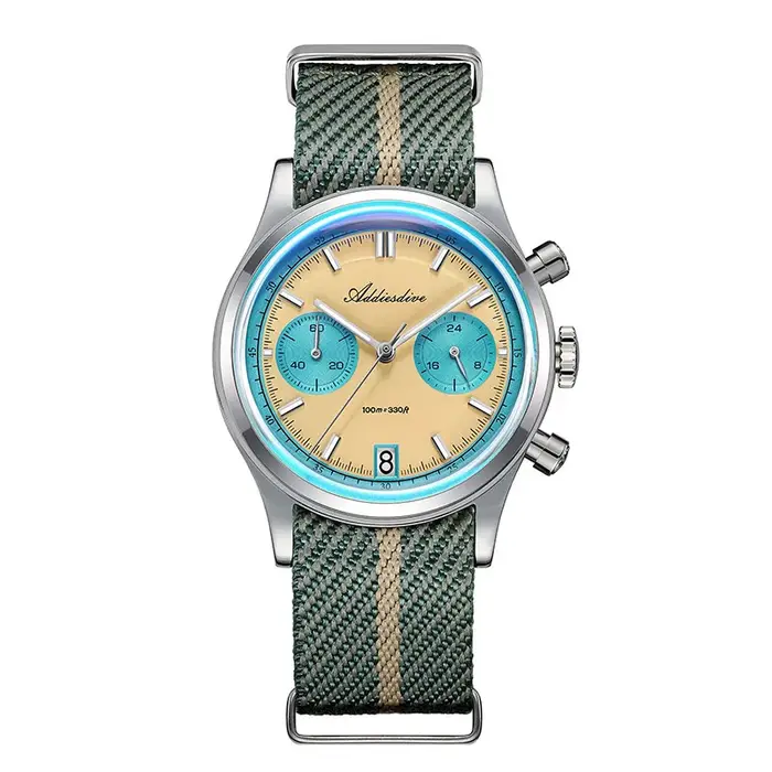 ADDIESDIVE offre spéciale AD2095 montres pour hommes multifonction chronographe 38mm AR revêtement