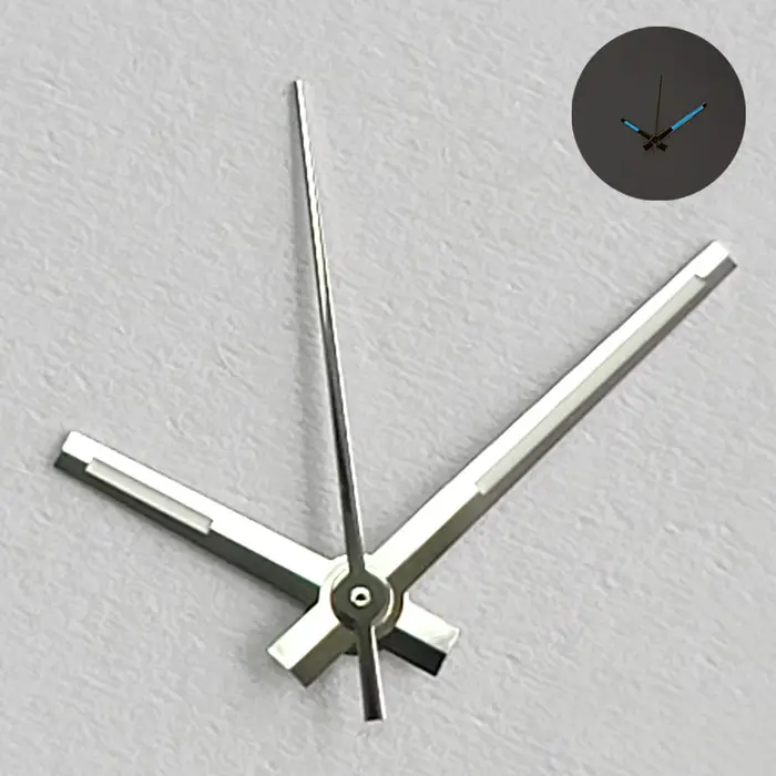 Aiguilles or Rose argent or montre main glace bleu/bleu/vert lumineux pour NH35/NH36/4R/7S mouvement haute qualité