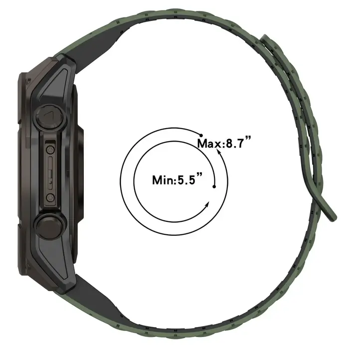 Compatible avec Garmin Fenix 8 7X 7 7S Bracelet magnétique en silicone
