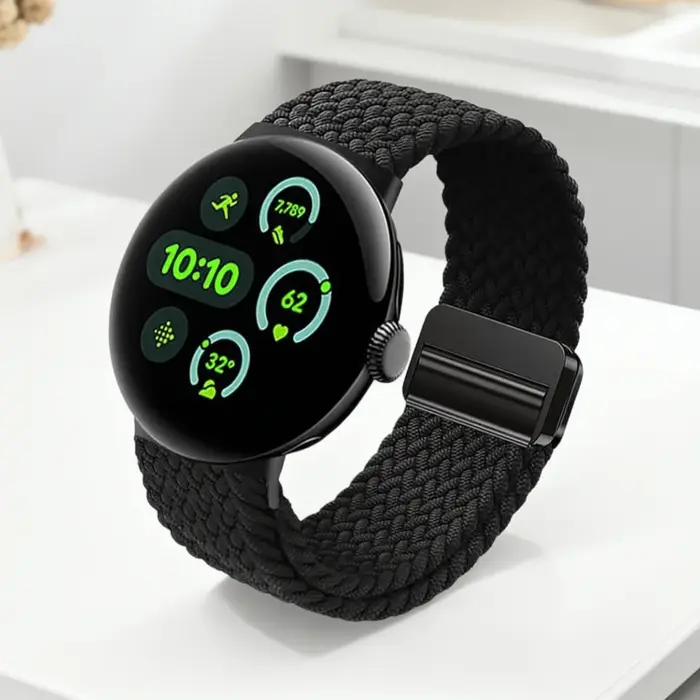 Bracelets en nylon sportifs pour Google Pixel Watch / Google Pixel Watch 2 / Pixel Watch 4/3 41 mm, bracelets magnétiques tressés pour femmes et hommes