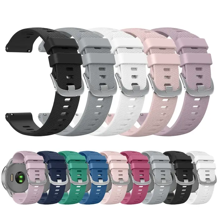 Bracelet 18/20/22mm pour Garmin Vivoactive 4 5 3 s/Venu 3 2s Sq 2 Plus/Forerunner 265 255S 645 245