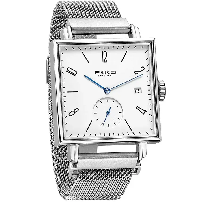 FEICE-Montre Mécanique existent Simple et Décontractée pour Homme, Modules Carrés, Seton, Mouvement 