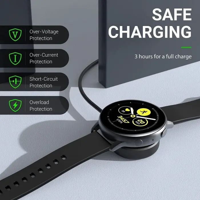 Câble de chargeur pour Samsung Galaxy Watch 6, 5, 5Pro, 4 Classic, 41mm, 46mm, Active 2, 40mm, 44mm,
