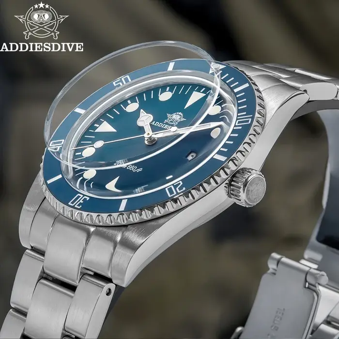 ADDIESDIVE montre analogique de luxe pour hommes BGW9 lunette en céramique lumineuse bulle miroir ve