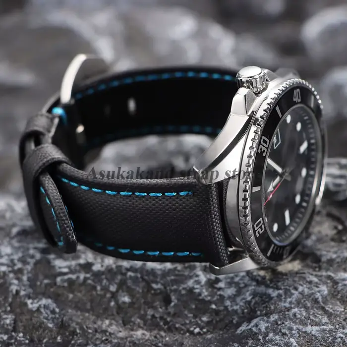 Bracelet de montre en toile de voile de qualité supérieure pour Seiko pour Panerai pour Blancpain 20mm 22mm 24mm