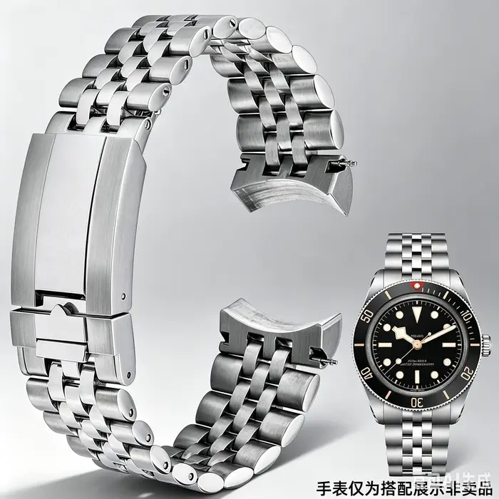 Bracelet en métal Jubilee à extrémités courbes 20/21/22mm, pour Tudor Black Bay 58 BB58 39mm 41mm Ch