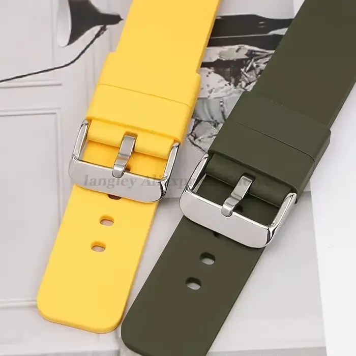 Bracelet de montre en Silicone 14/16/18/19/20/22/24mm bracelets de montre en caoutchouc souple à dégagement rapide pour Samsung Galaxy pour Garmin pour montre Huawei