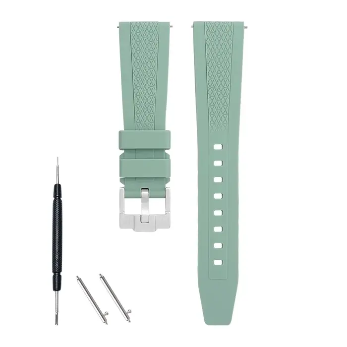 Nouveau bracelet de montre en silicone liquide 20/22 mm universel à libération rapide, souple et con