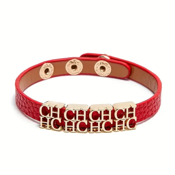 Bracelet en cuir avec étiquette alphabet, boucle réglable, accessoires de mode, usage quotidien, occ