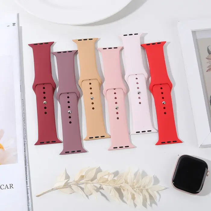 Bracelet en Silicone pour Bracelets de montre Apple 46mm 44mm 45mm 49mm 41mm 40mm 42mm