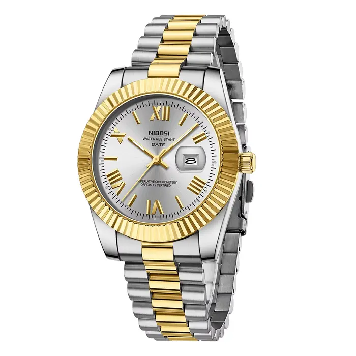 NIBOSI montre classique hommes haut de gamme de luxe hommes montre-bracelet étanche en acier Date mâ