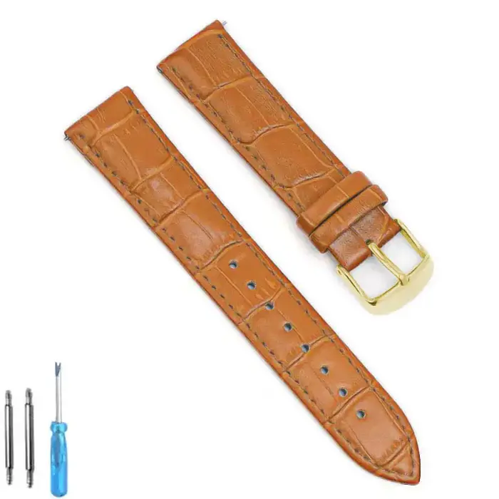 Bracelet de montre en cuir de veau pour hommes et femmes
