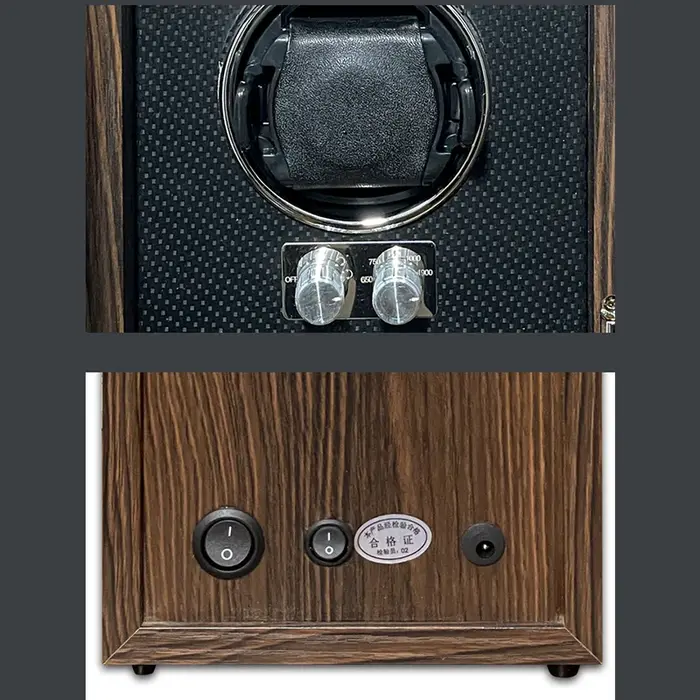 Remontoir de montre en bois Rotomat pour 2 montres, organisateur mécanique automatique, boîtier de montre-bracelet, boîte de rangement, remontoirs de montres de luxe sûrs