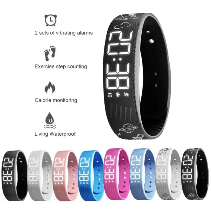 Montre de rappel d'alarme vibrante, alarme intelligente pour dormeurs lourds