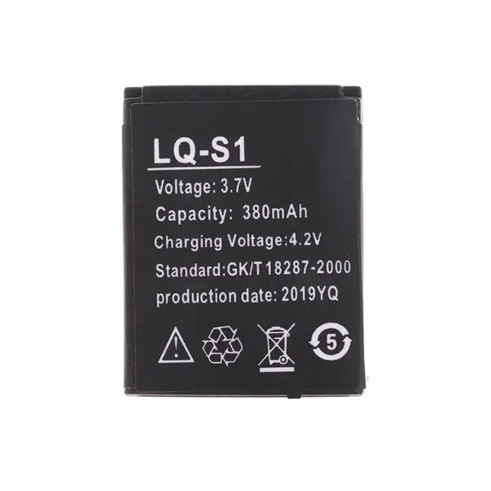 S1 Smart Watch Batterie 3.7V 380mAh Rechargeable Eddie ion Polymère