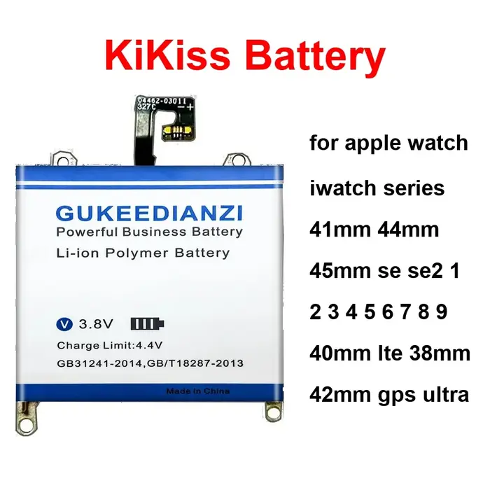 Batterie Ultra GPS 300-700 mAh pour Apple Watch Series 41MM 44MM 45MM SE SE2 1 2 3 4 5 6 7 8 9 40MM LTE 38MM 42MM