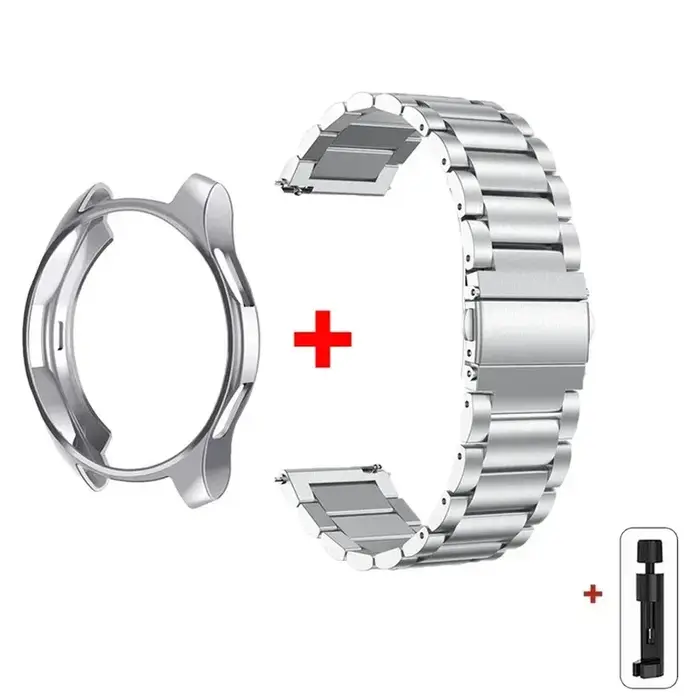 Bracelet + étui pour Samsung Galaxy Watch 7 6 5 4 44mm 40mm classique 46mm 42mm Bracelet en acier in