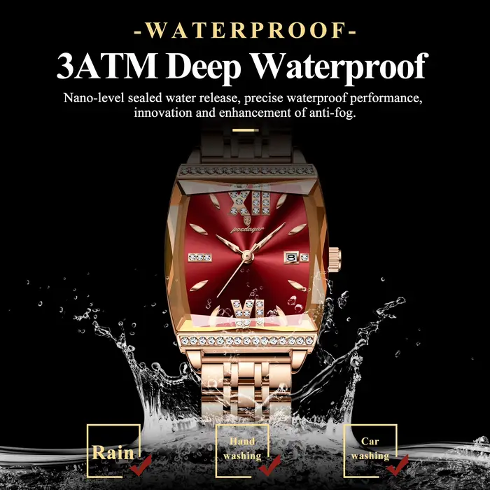 POEDAGAR montre de mode pour femme de haute qualité étanche Date élégante dames
