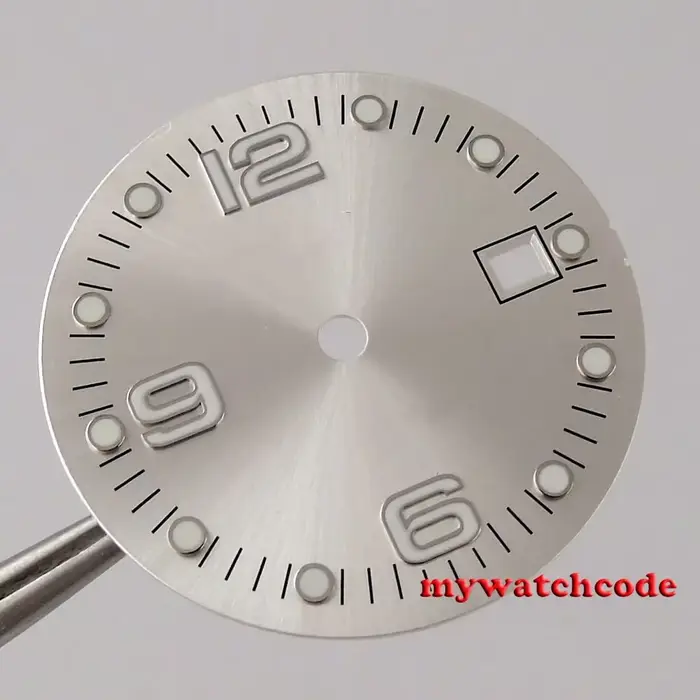 Cadran de montre gris/blanc/bleu/vert/noir