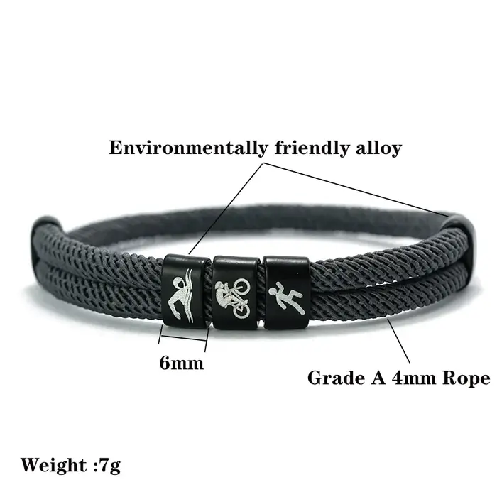 Bracelet en corde de sport pour homme Noter Creative