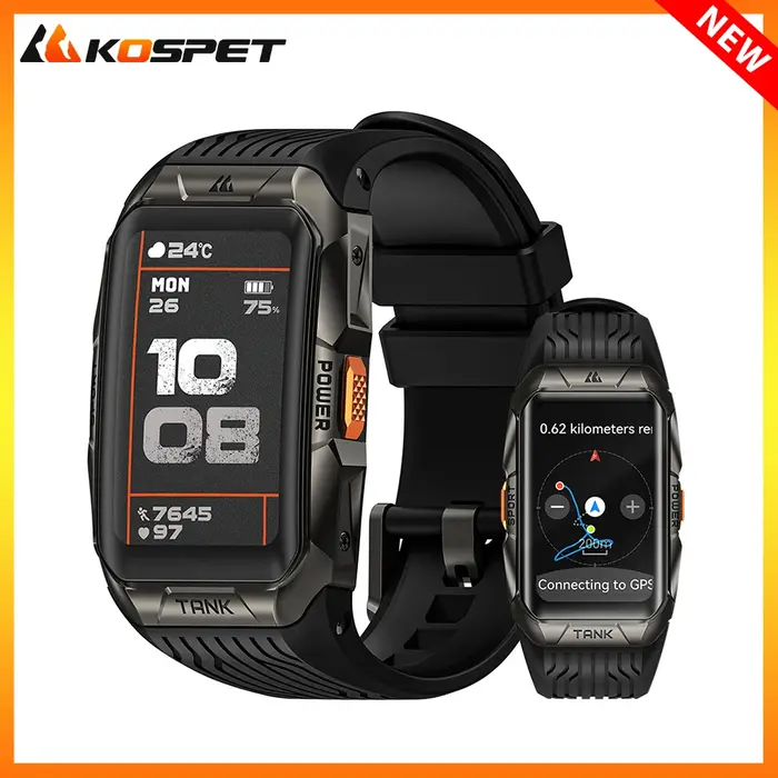 2025 KOSPET TANK X2 Ultra montre intelligente pour hommes 3D écran incurvé boussole altimètre baromé