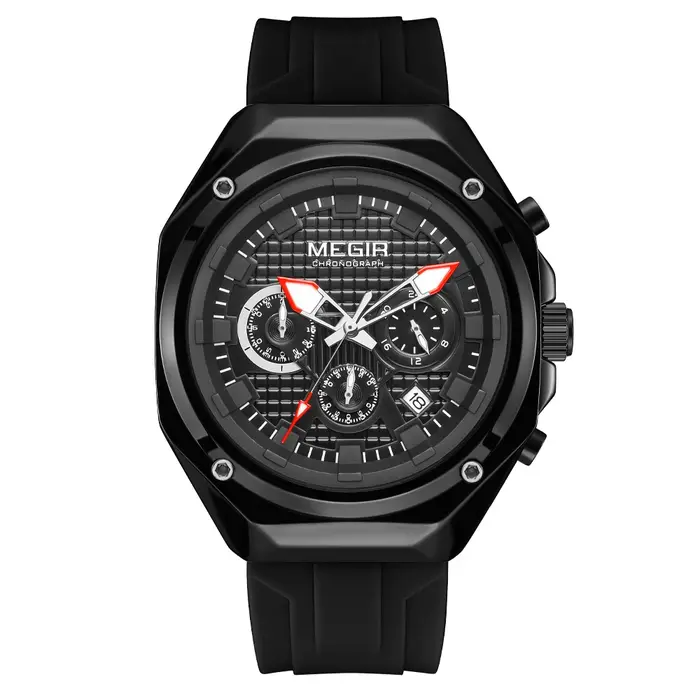 MEGIR haut montre de luxe pour hommes chronographe étanche lumineux homme montre-bracelet Date semaine Quartz