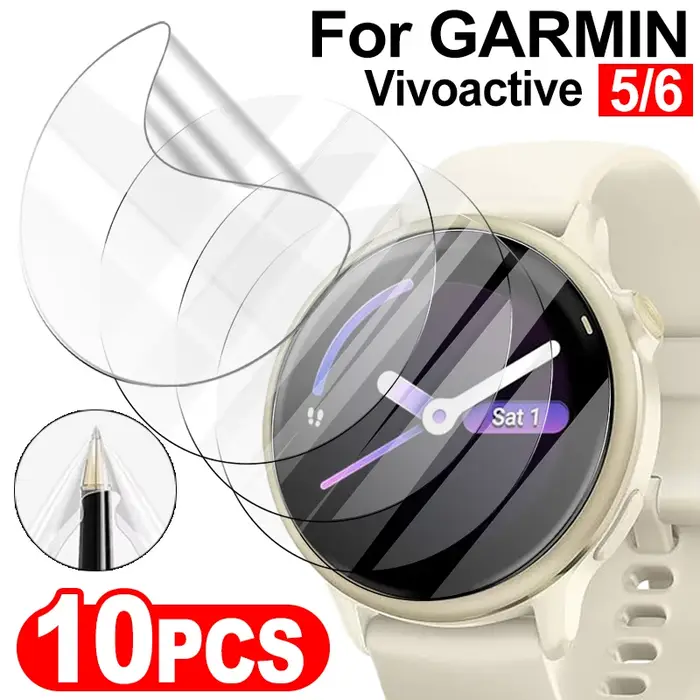 Protecteur d'écran, Film Hydrogel TPU pour montre intelligente Garmin Vivoactive 6 5 HD