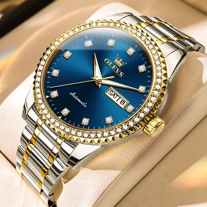 OLEVS hommes montres haut de gamme de luxe mode automatique mécanique Sport étanche en acier affaires horloge Date Relogio Masculino