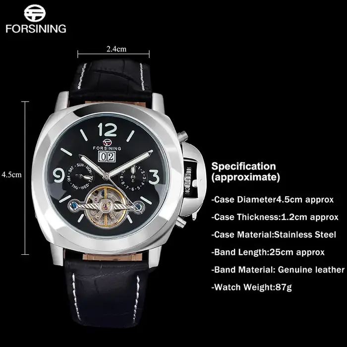 Forsining-Montre mécanique automatique pour homme