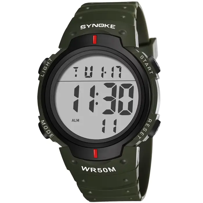 Montre de sport numérique LED étanche pour homme