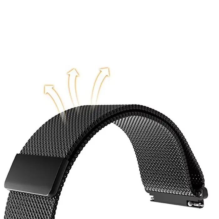 Bracelet de montre magnétique en maille Milan pour hommes et femmes