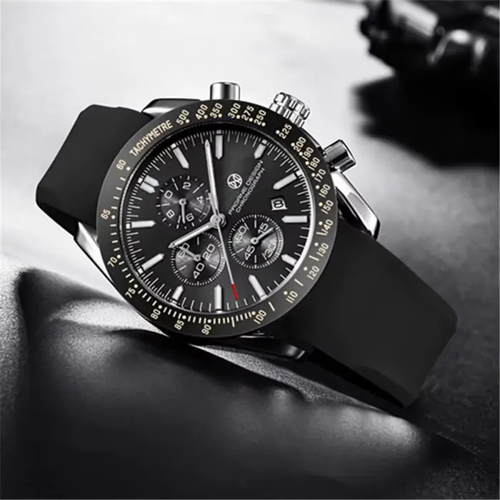 PAGRNE DESIGN Nouvelle montre à quartz pour homme de 45 mm