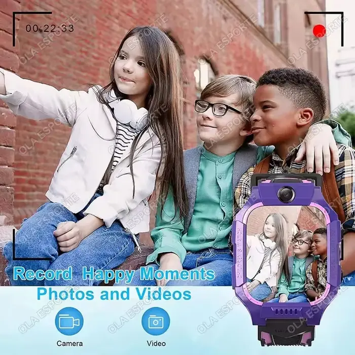 Montre GPS étanche, mini montre intelligente pour enfants, carte SIM 2G, appel, caméra, cadeau d'anniversaire, horloge électronique, nouveau modèle Ht22