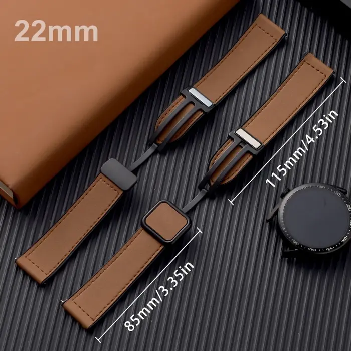 Bracelet en cuir et Silicone pour montre Huawei GT 5 4 46mm 41mm