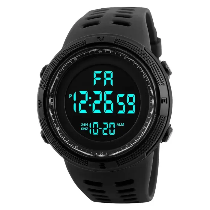 Montre de sport lumineuse multifonctionnelle d'extérieur, montre électronique LED tendance pour homm