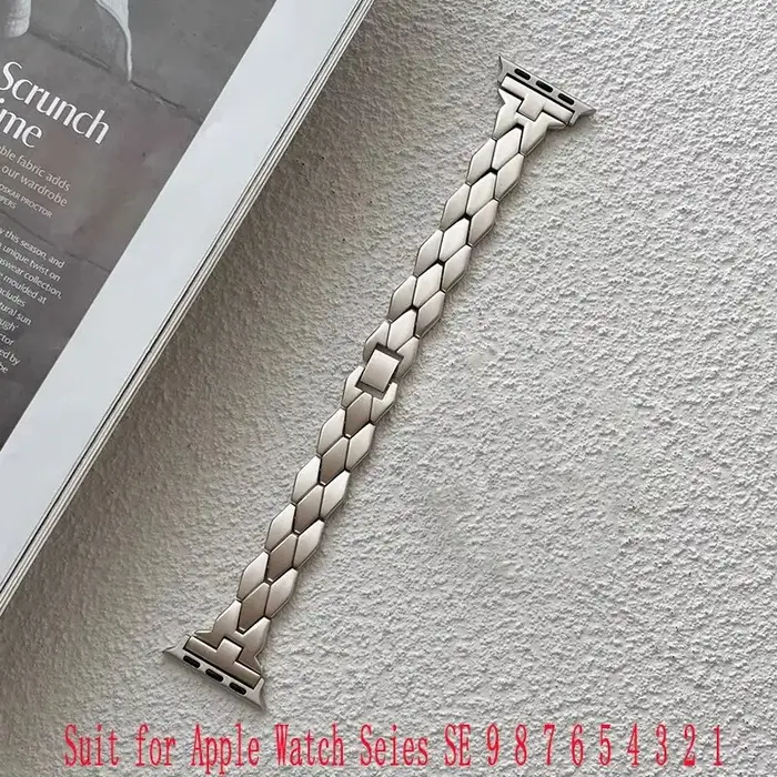 Super nouveau Bracelet en métal Starlight pour Bracelet de montre Apple 8 7 6 3 4 5 SE Bracelet pour